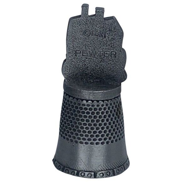 Fort Pewter Williamsburg Virginia Horse Buggy Vintage Sewing Thimble 1 5/8in - Picture 6 of 9